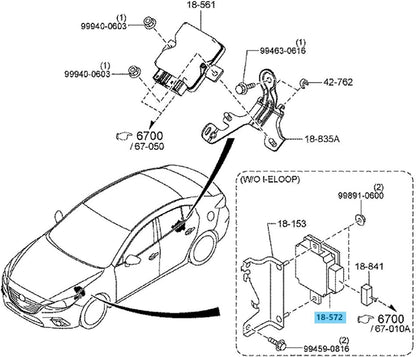 MAZDA CX-5 KE 13-20 Genuine ECU Control Unit DC-DC Converter P5E1-18-572 OEM