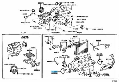 TOYOTA LEXUS Genuine Heater & Evaporator Damper Servo Motor 87106-30351 OEM