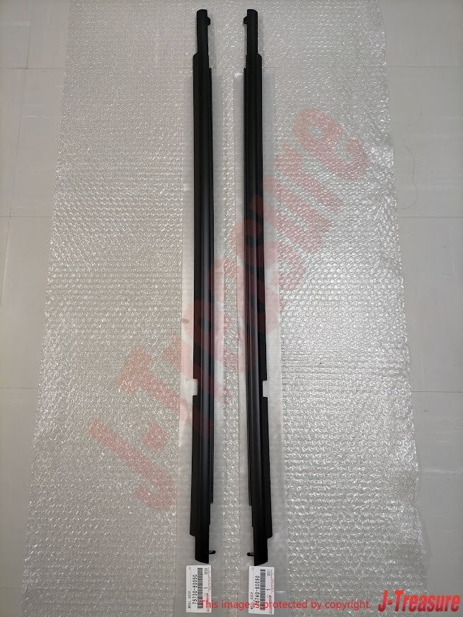 TOYOTA LAND CRUISER 08-15 Genuine Front Door Belt Molding Rear RH & LH Set OEM