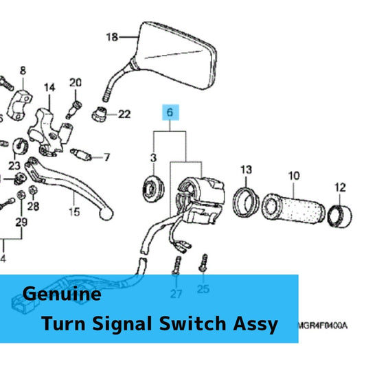HONDA VT750RS SHADOW RS '10-13 Genuine Turn Signal Switch Assy 35200-MGR-671