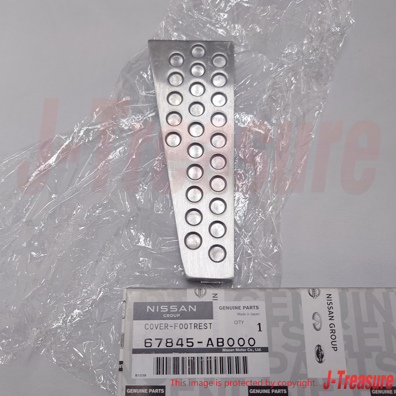 NISSAN SKYLINE GT-R R33 R34 95-02 Genuine Foot Rest & Aluminum Cover Set OEM
