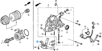 HONDA INTEGRA 94-01 Genuine B18C Strainer Comp Oil Pump Pickup 15220-P72-000 OEM