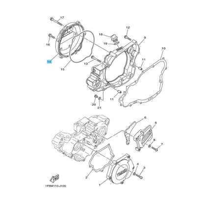 YAMAHA YZ250 2008-2024 YZ250X 2016-2024 Genuine Generator Cover 5MW-15415-20 OEM