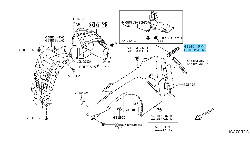 NISSAN GT-R R35 Genuine Front Side Fender Pure Emblem Silver Right Left Pair OEM