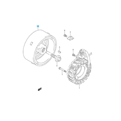 SUZUKI V-STROM DL1000 2002-2009 Genuine Magneto Rotor Assy 32102-06G10 OEM