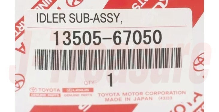 TOYOTA LAND CRUISER KZJ70 Genuine Timing Belt Idler Sub-Assy NO.1 13505-67050
