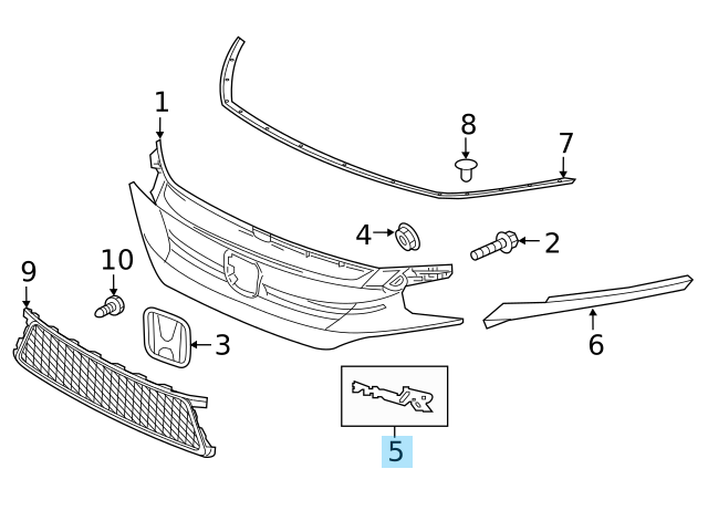 HONDA CIVIC TYPE-R FK8 2017-2021 Genuine Front Grille Plate "TypeR" Emblem OEM