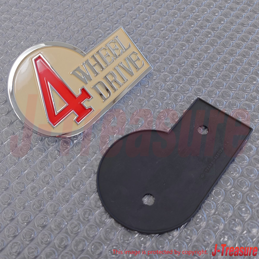 TOYOTA LAND CRUISER BJ40 FJ40 Genuine Rear "4WD" Emblem & Rear Plate Pad Set