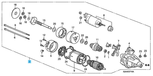 HONDA S2000 2000-2009 Genuine Starter Motor Assy 31200-PCX-A02 OEM