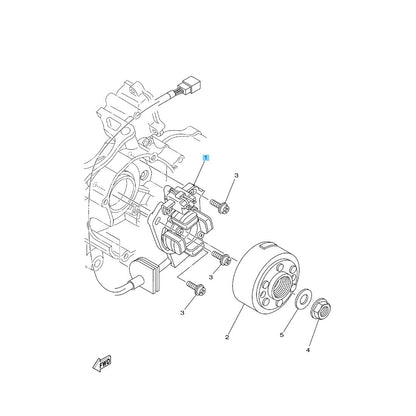 YAMAHA YZ125 '06-21 YZ125X '20-22 Genuine Generator Base Assy 1C3-85560-12 OEM