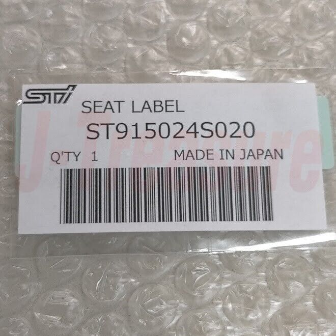 SUBARU IMPREZA WRX STi Genuine RECARO Seat Sticker Decal Emblem ST915024S020 OEM