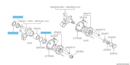 SUBARU FORESTER SF5 SG5 1998-2008 Genuine Rear Wheel Bearing Oil Seal R & L set