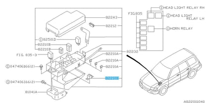 SUBARU FORESTER SF5 1998-2002 Genuine Main Fuse 82211FC080 OEM