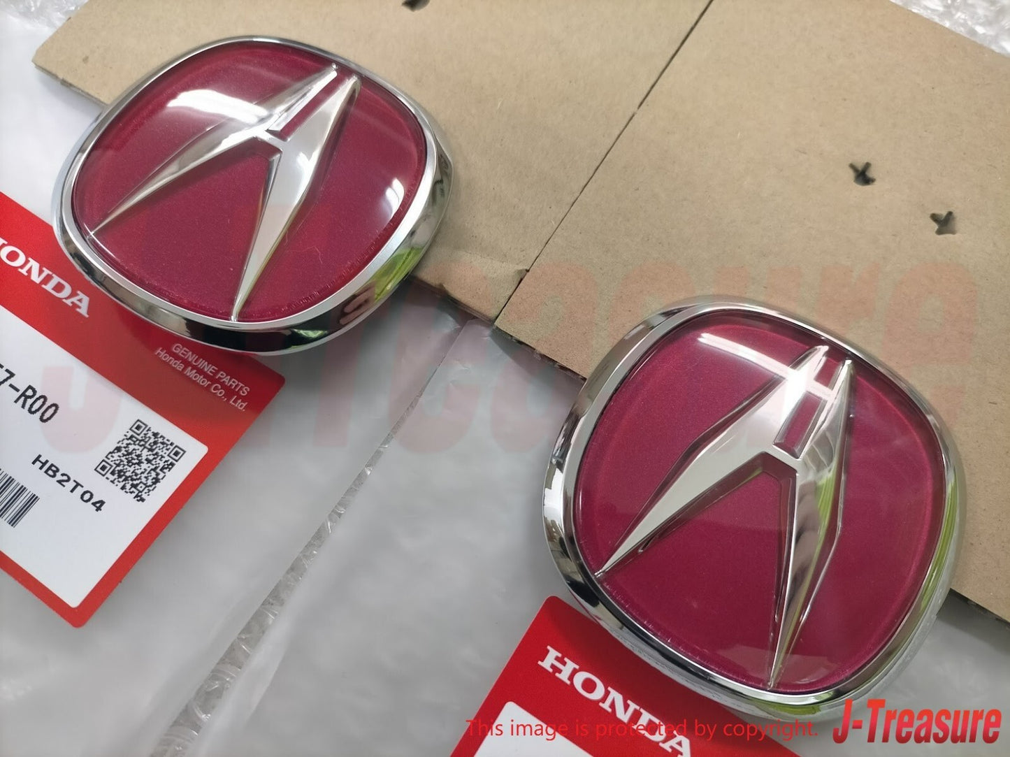 HONDA ACURA INTEGRA TYPE-R DC2 97-01 Genuine "A" Emblem Red Front & Rear Set OEM