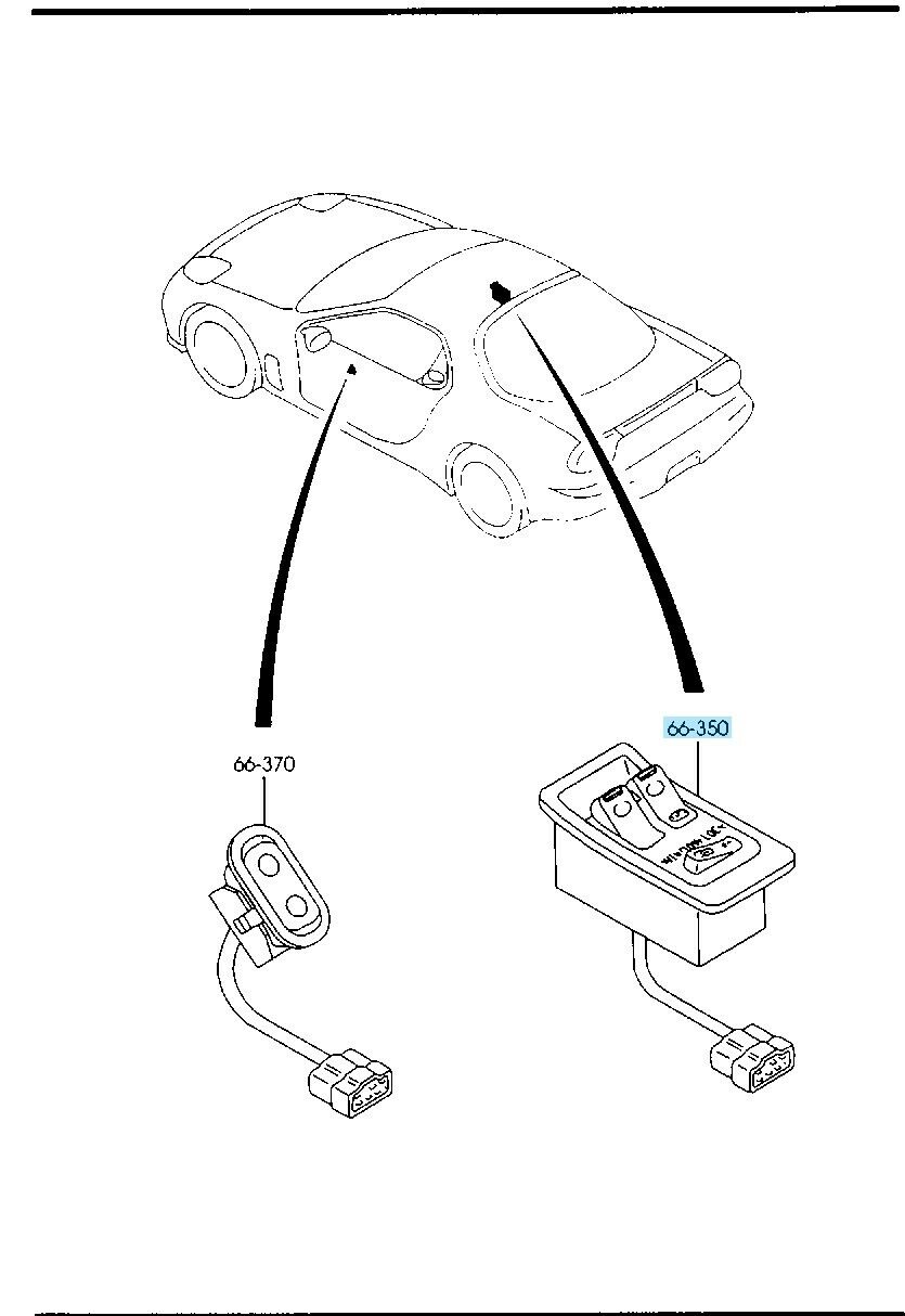 MAZDA RX-7 RX7 FD3S 1993-2002 RHD Genuine Driver's Side Power Window Switch OEM