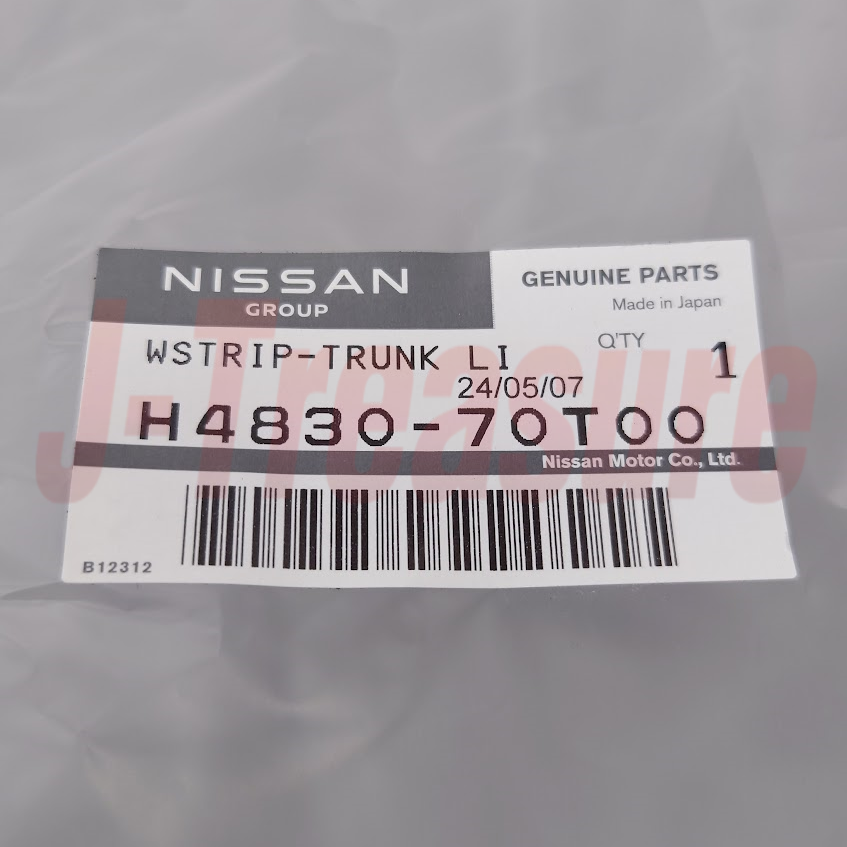 NISSAN 240SX S14 Genuine Trunk Lid Weatherstrip H4830-70T00 OEM