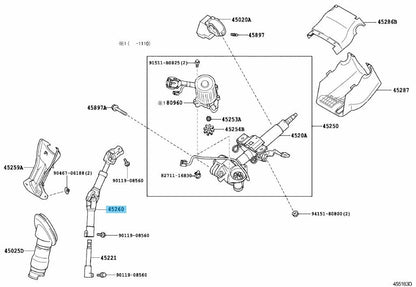 TOYOTA ALPHARD ANH20 08-18 Genuine Steering Intermediate Shaft Assy,No.2 OEM