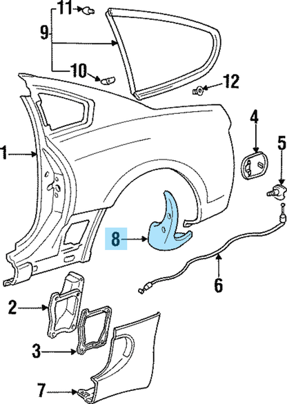 TOYOTA SUPRA JZA80 MK4 93-98 Genuine Rear Mud Flaps Splash Guard RH & LH Set OEM