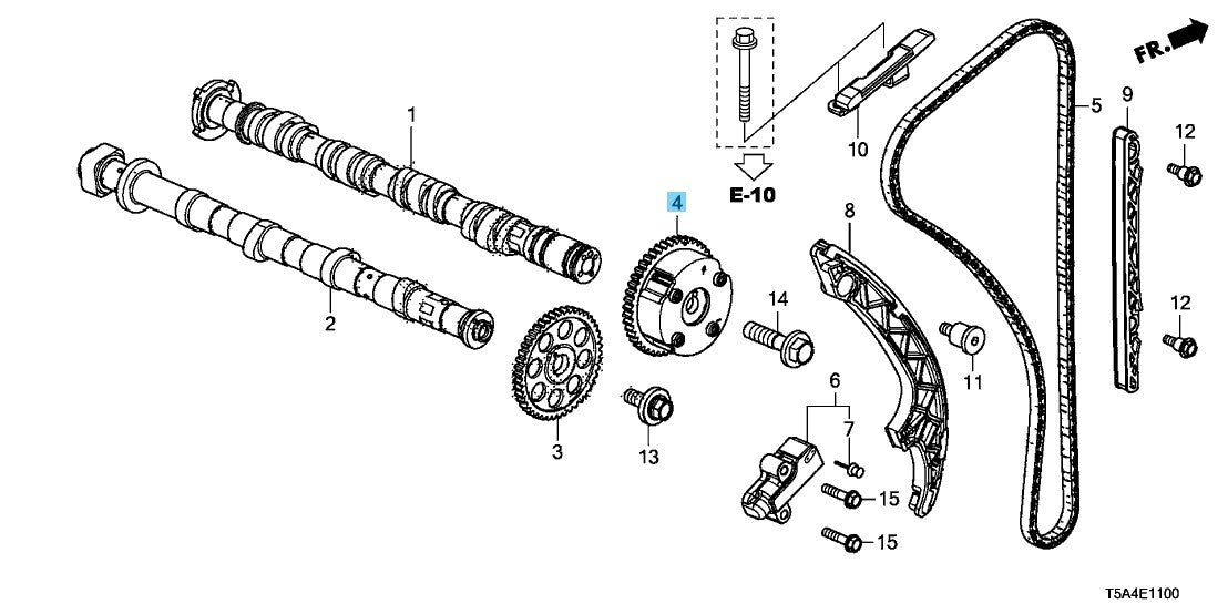 HONDA FIT 2015-2020 Genuine Vtc 46T Actuator Assembly 14310-5R1-013 OEM