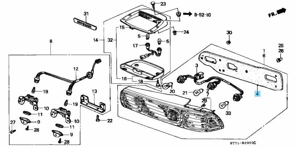 HONDA INTEGRA DC1 DC2 94-01 Genuine Taillight Gaskets 2pcs Set 33503-ST7-A01 OEM