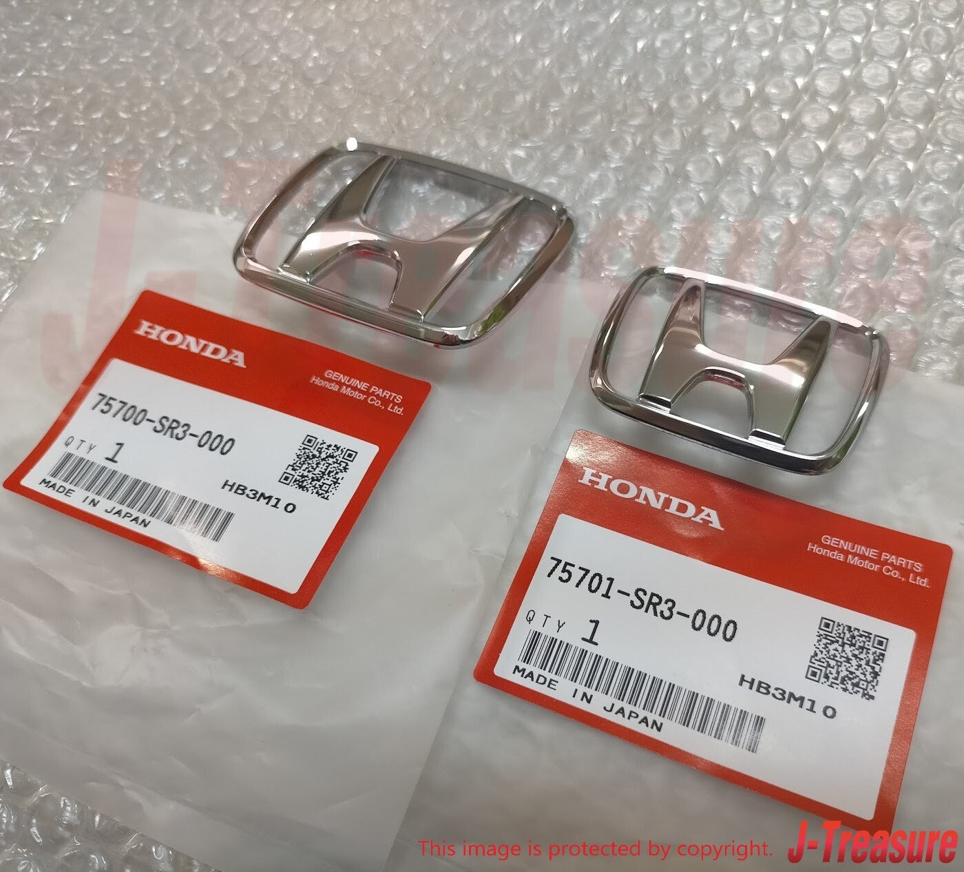 HONDA CIVIC SiR EG6 EG4 1992-1995 3 Door Genuine Front & Rear "H" Emblem Set OEM