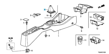 HONDA FIT GE8 2009-2011 Genuine Shift Change Lever Boot 83414-TF0-J52ZB OEM