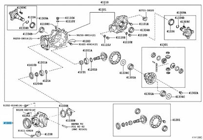 TOYOTA Genuine Coupling Electro Magnetic Control Viscous Coupler 41303-28013 OEM