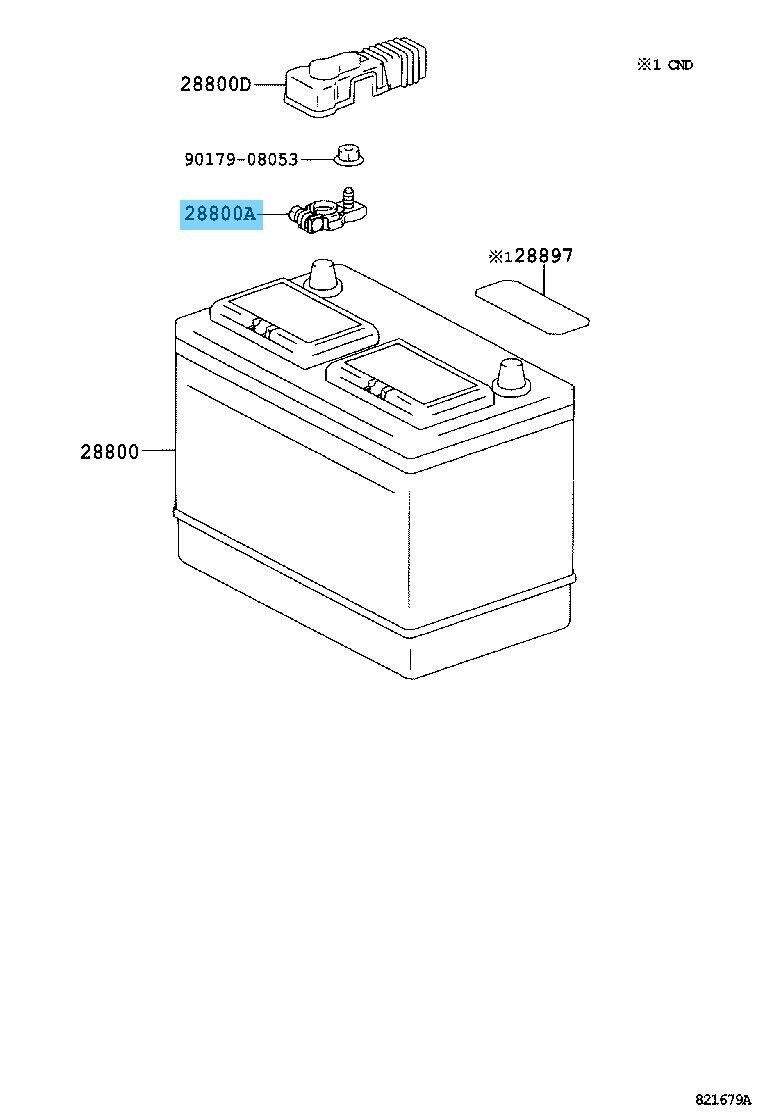 TOYOTA TUNDRA UCK30 2000-2003 Genuine Battery Positive Terminal 90982-05035 OEM