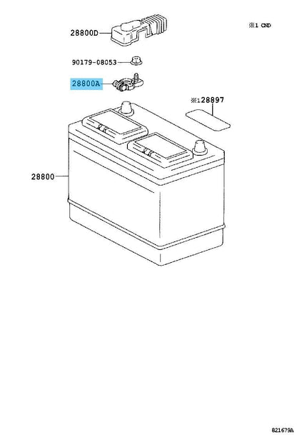 TOYOTA TUNDRA UCK30 2000-2003 Genuine Battery Positive Terminal 90982-05035 OEM