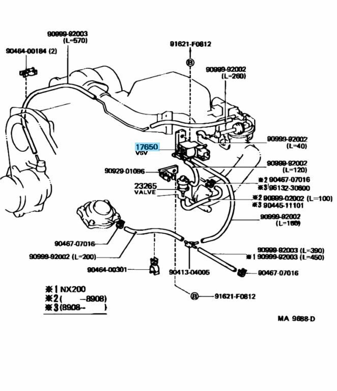 TOYOTA LAND CRUISER BJ71 BJ74 Genuine Vacuum Switching Valve 90910-12020 OEM