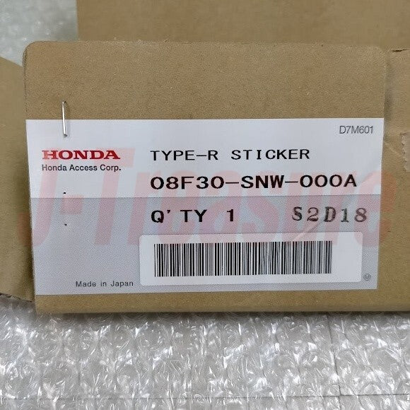 HONDA CIVIC TYPE-R FD2 FK8 Genuine Side Sricker Decal x2 Set 08F30-SNW-000A OEM