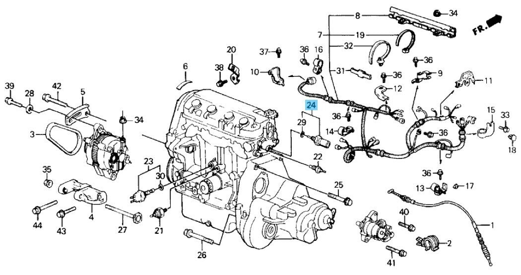 HONDA CR-V RD1 RD2 1997-2001 Genuine Water Temp Sensor Assy 37870-PJ7-003 OEM