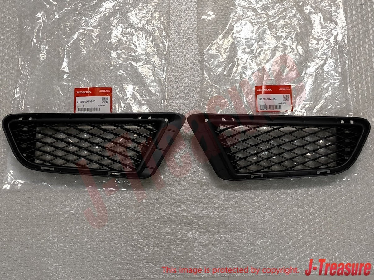 HONDA CIVIC TYPE-R FD2 Genuine Front Bumper Lower Mesh Grille Foglight Cover Set