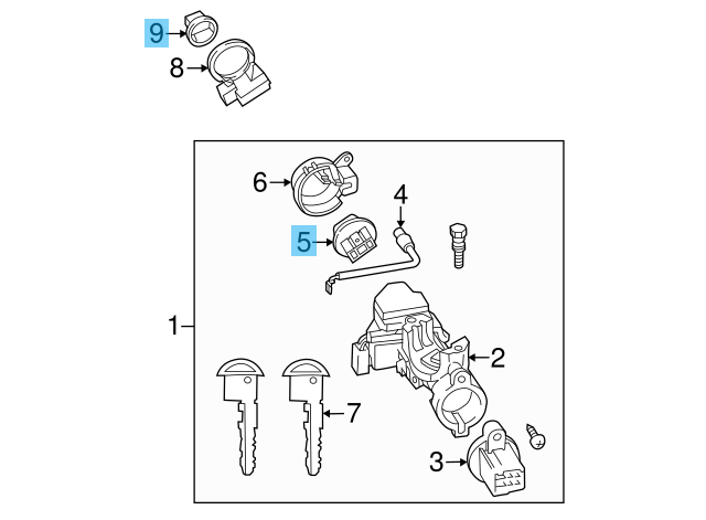 MAZDA MX-5 MIATA NC 2006-2015 Genuine Ignition Knob Handle NF51-66-141A-02 OEM