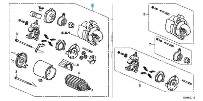 HONDA CR-V RM1 RM4 2015-2016 Genuine Starter Motor Assy 31200-5A2-A52 OEM