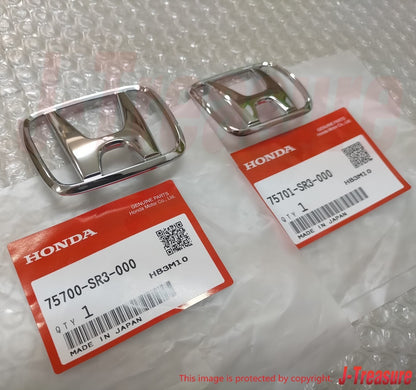 HONDA CIVIC SiR EG6 EG4 1992-1995 3 Door Genuine Front & Rear "H" Emblem Set OEM