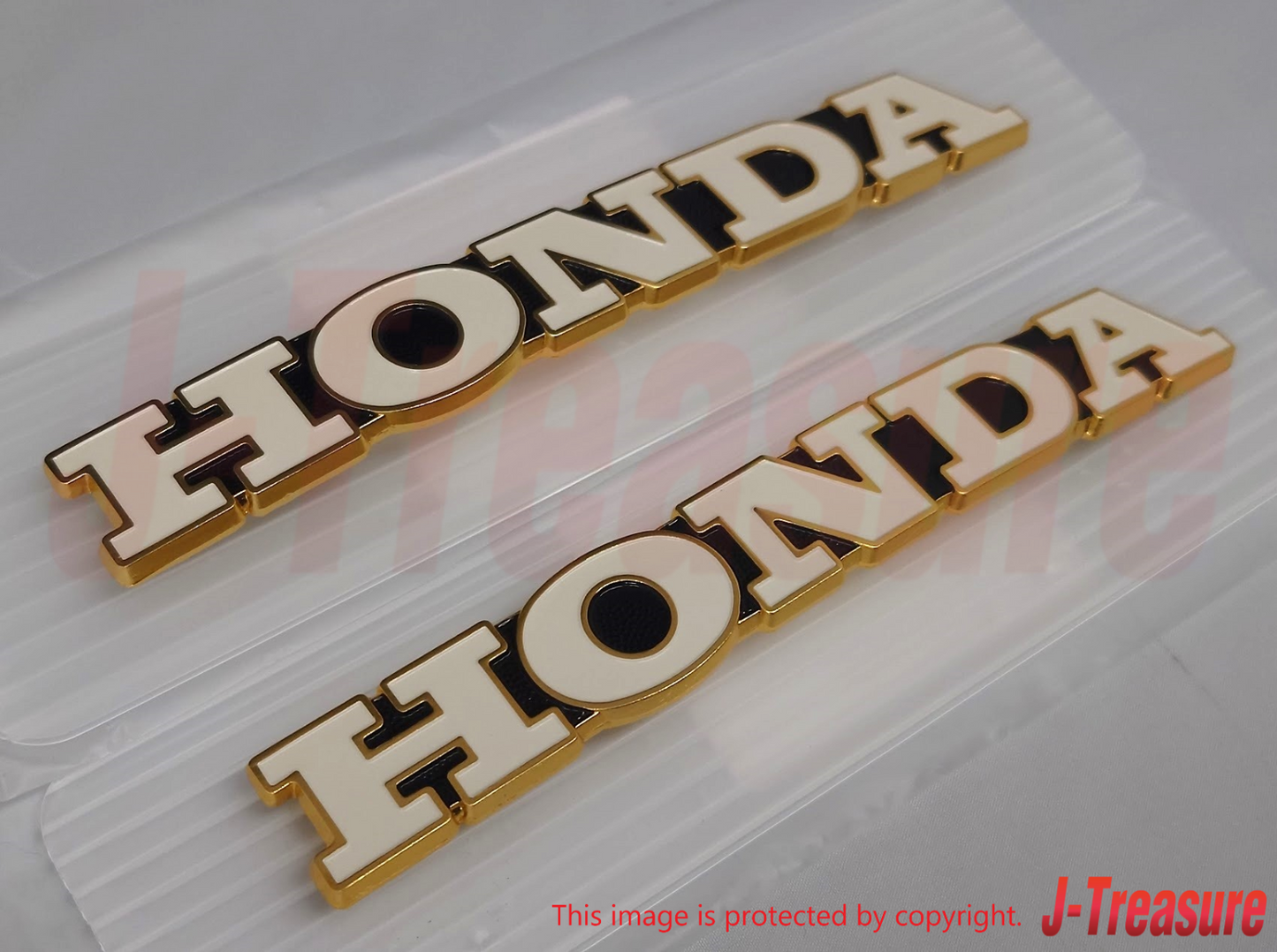 HONDA CB750 CB550 CB500 Genuine Fuel Tank Emblem "HONDA" Right & Left Set OEM