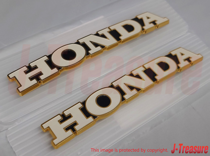 HONDA CB750 CB550 CB500 Genuine Fuel Tank Emblem "HONDA" Right & Left Set OEM