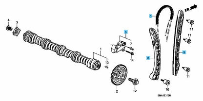 HONDA CIVIC FD1 1.8L 2006-2015 Genuine R18A Engine Timing Chain Set OEM