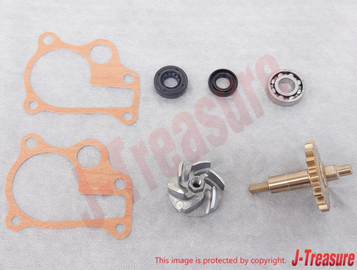 HONDA CR250R 97-01 Genuine W/P Gasket(x2) & Bearing & Seal & Gear & Impeller Set