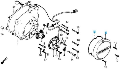 HONDA CB750F 79-82 Genuine Point Cover & Gasket Set 30371-425-010 30372-425-000