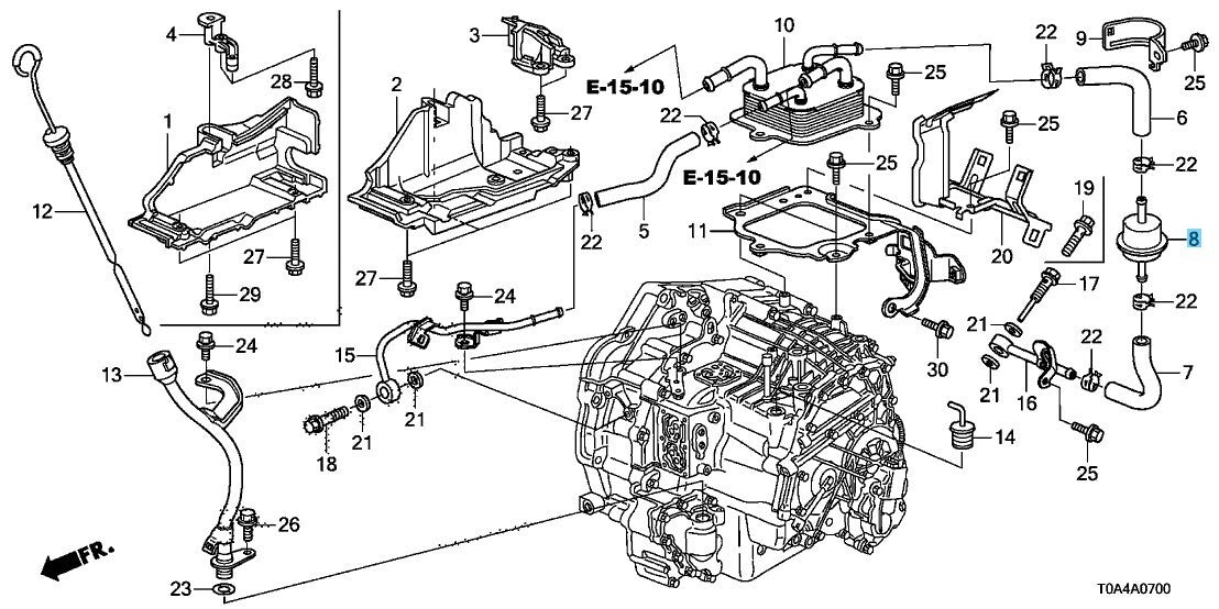 HONDA CR-V 2012-2014 Genuine AT Fluid Strainer Comp 25430-R5L-003 OEM