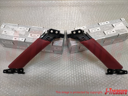 NISSAN R35 GT-R Black Edition Genuine Red Leather Door Pull Handle RH & LH Set
