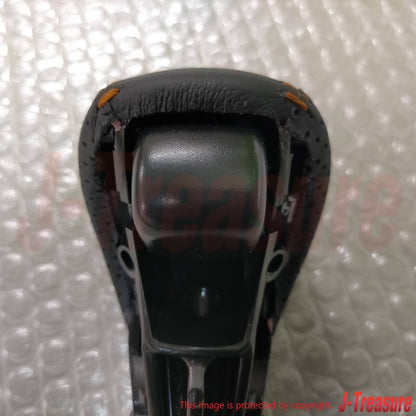 HONDA FIT RS GE8 Genuine Automatic Auto CVT Leather Shift Knob Orange Stitch OEM