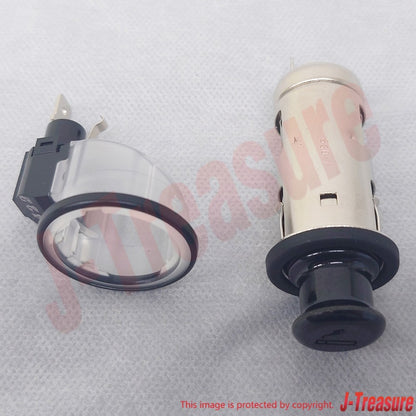 NISSAN SKYLINE GT-R BNR34 Genuine Cigarette Lighter Complete & Ring Set OEM