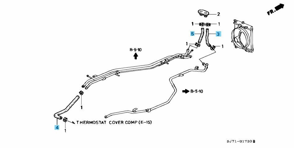 HONDA ACTY TRUCK HA3 HA4 89-99 Genuine Radiator Heater Water Hose 8pcs Set OEM