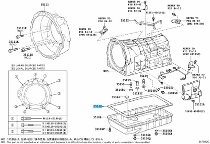 TOYOTA LEXUS IS350 GS450H Genuine Transmission Oil Strainer Gasket O-Ring Set