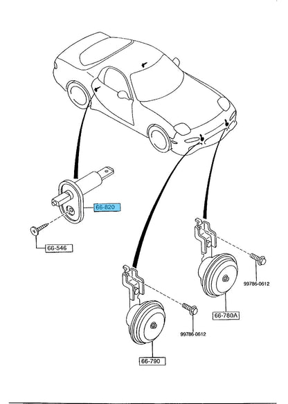 MAZDA RX-7 FD3S 1993-1995 Genuine Door Switch B455-66-540 x2 RH & LH Set OEM
