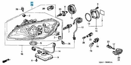 HONDA S2000 S2K AP2 (AP1) Genuine Headlight Lamp Unit HID Right & Left Set OEM