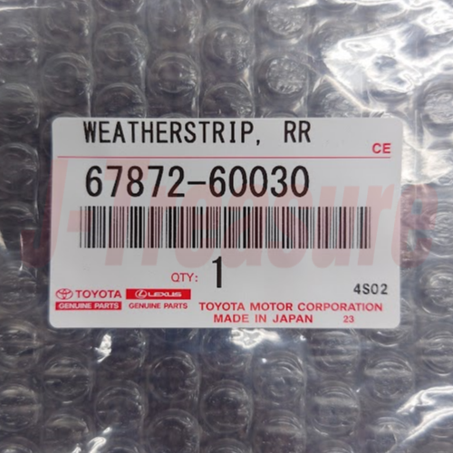 TOYOTA LAND CRUISER KZJ78 Genuine Rear Door Weatherstrip LH 67872-60030 OEM